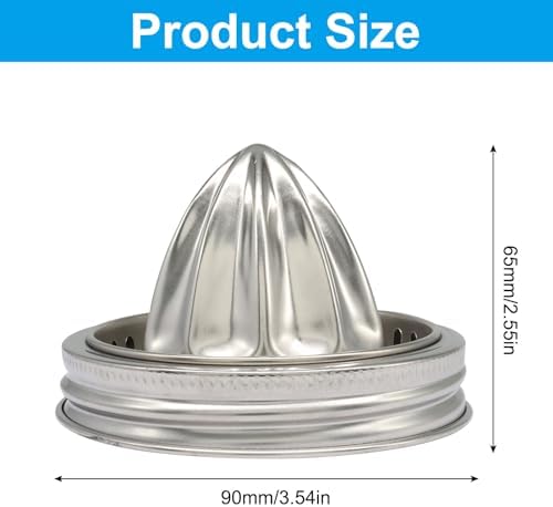 2 Pack Stainless Steel Juicer Lids for Mason Jars