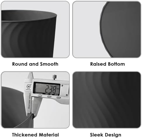 YGJT Small Bathroom Trash Can, 6 Pack, 1.8 Gallons