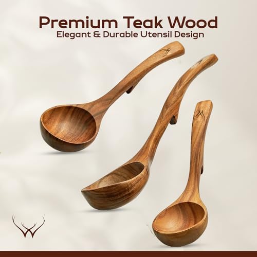 4-Piece Teak Wood Ladle Set