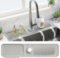 PoYang 23.6 Inch Silicone Sink Splash Guard, Kitchen Sink Mat, Light