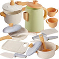 HYAKIDS Play Kitchen Pots and Pans Set for Kids