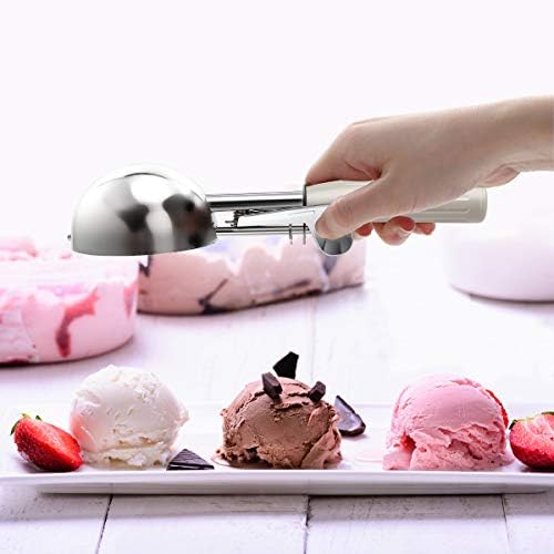 TOPKITCHEN Commercial-Grade Ice Cream Scoop 3.25 oz, 18/8 Stainless