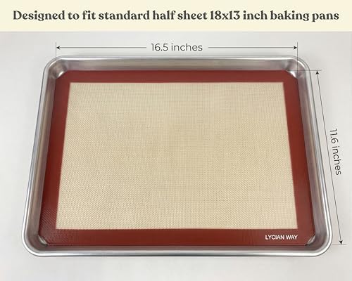 Silicone Baking Mats, Set of 2, Half Sheet