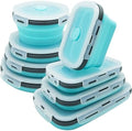 Lunememo 8 Pack Collapsible Silicone Food Storage Containers with