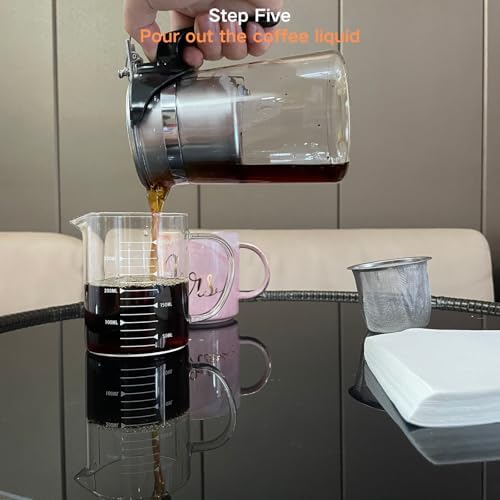 Pour Over Coffee Maker Set, 304 Stainless Steel Coffee Dripper with