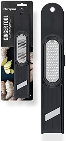 Microplane Ginger Tool 3in1 | Kitchen Tool to Grate, Peel and Slice