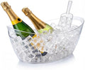 OBTANIM Clear Acrylic Ice Buckets Large Champagne Drink Cooler Storage