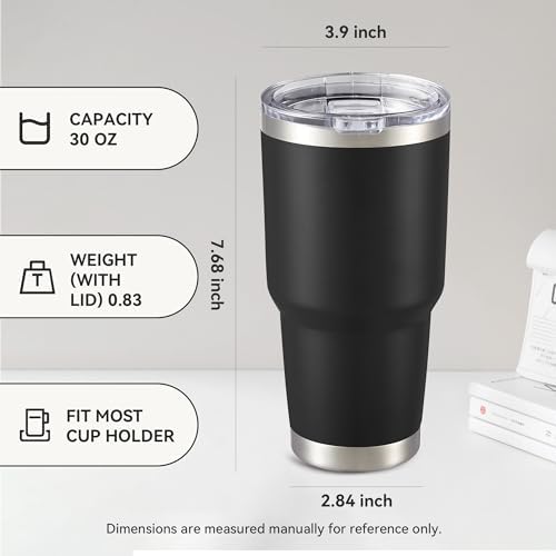30 oz Tumbler with Lid Stainless Steel Tumblers, 1 Pack