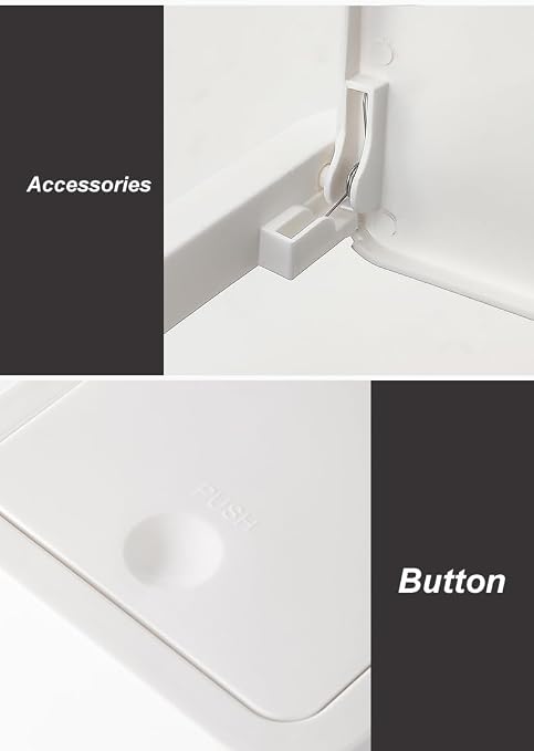 Compact Push-in Trash Can with Lid - Image 4