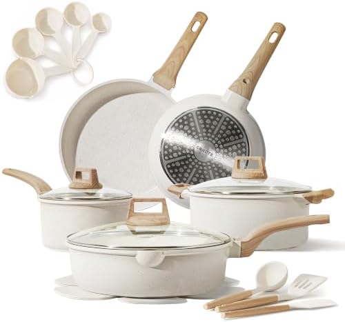 CAROTE 20pcs Pots and Pans Set, Nonstick Cookware Sets