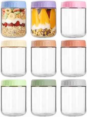 9-Pack 16 oz Wide Mouth Mason Jars with Lids