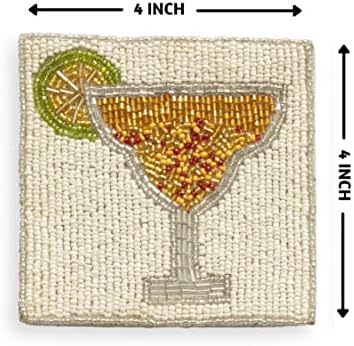 Folkulture Coasters Set of 4 for Drink, Coffee Bar Accessories, Table