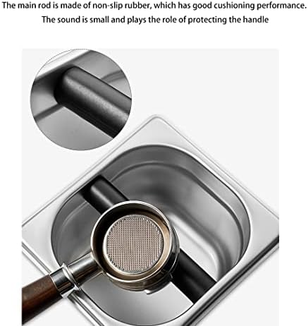 Coffee Knock Box, Stainless Steel Dump Bin Espresso Knock Box for