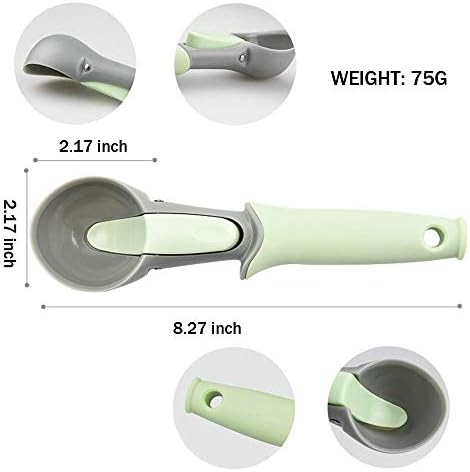 Ice Cream Scoop with Easy Trigger,Plastic Cookie Scoops for