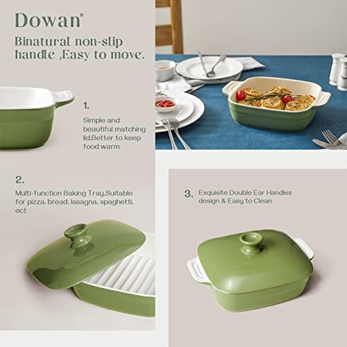 DOWAN Casseroles dish with lids, Ceramic Baking Dish With Lid