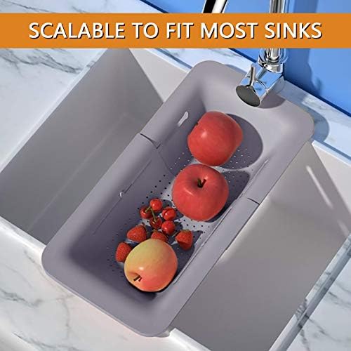 Strainer Colander,Clip On strainer,2 Pack Colander,Fruits Vegetables