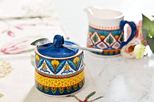 Bico Havana Ceramic Sugar and Creamer with Mugs Set, Afternoon Tea