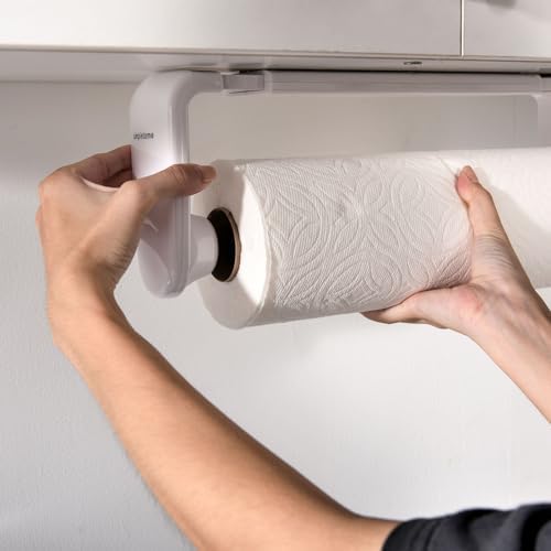 White ONE-Hand 9.4-11inch Paper Towel Holder