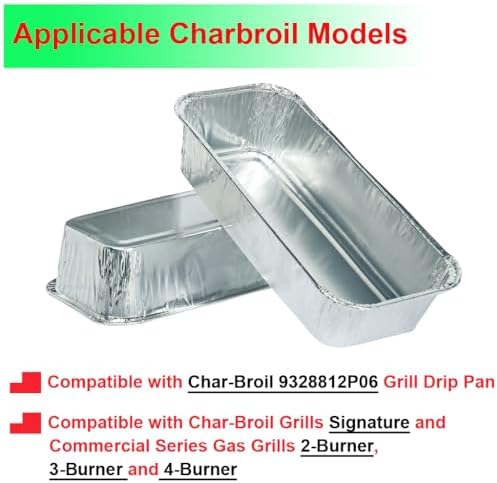 Drip Pans Compatible with Charbroil Grills 9328812P06 Foil Liner