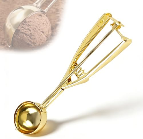 Gold Ice Cream Scoop 304 Stainless Steel Cookie Scoops for Baking