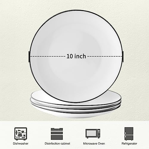 YOLIFE 10 inch Dinner Plates Set of 6