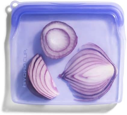 Hydra Cup Reusable Silicone Food Storage Bags for Meal Prep, 6 Pack