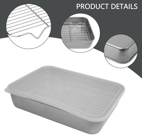Quarter Sheet Pan with Rack Set(1 Tray+1 Cooling Rack+1 Cover)