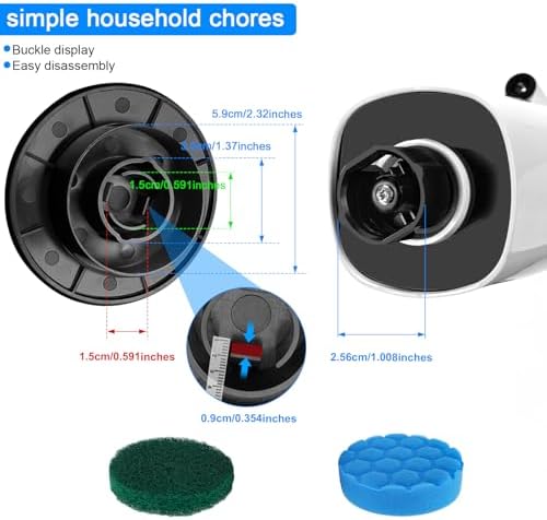 Electric Spin Scrubber Replacement Brush Heads, 10-Piece Set