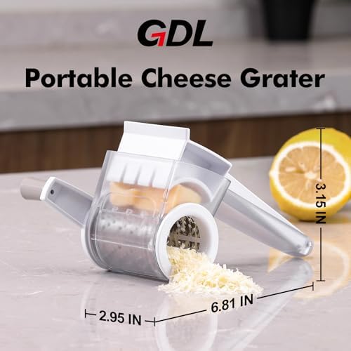 GDL Rotary Parmesan Cheese Grater, Hand Crank