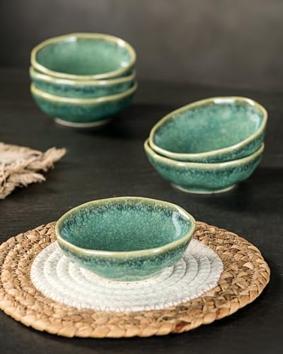 Dipping Bowls Set of 6, 3 oz Ceramic Soy Sauce & Condiment Dishes