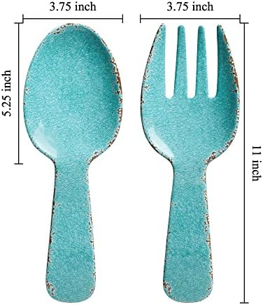 UPware Crackle Melamine Salad Servers, Serving Utensil Set, Includes