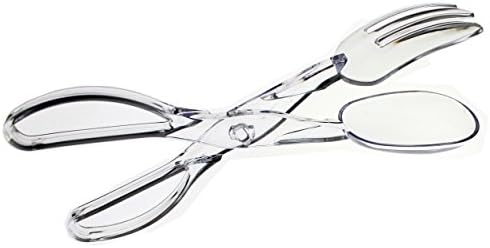 Exquisite Clear Deluxe Plastic Salad Tongs - Premium Quality