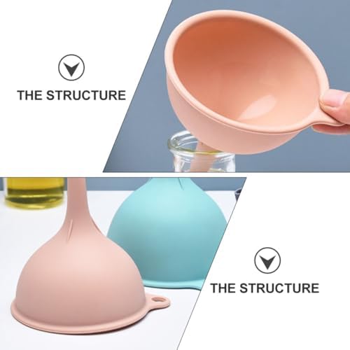 3 Pcs Silicone Wide Mouth Funnel Set for Kitchen Spill-Free Filling
