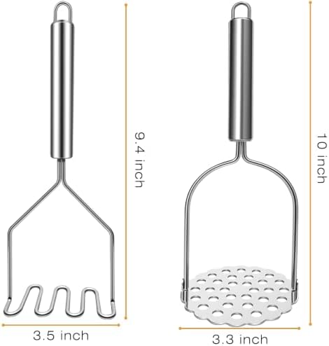 2 Pcs Potato Smasher, Mashed Potato Masher, Stainless Steel Masher