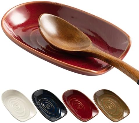 Ceramic Spoon Rest for Stove Top, Spoon Holder for Kitchen Counter