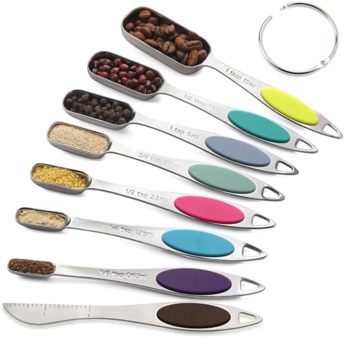 Magnetic Measuring Spoons Set Stainless Steel Magnetic Measuring