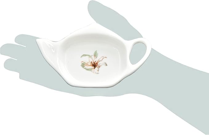 Ceramic Tea Bag Holder Teapot shaped Teabag Coaster Tray 4.5 inches Spoon Rest - Image 2