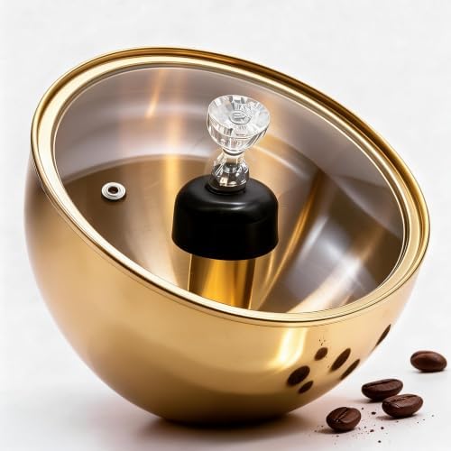 Stainless Steel Espresso Knock Box Coffee Knock Box with Glass Lid and