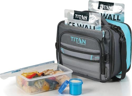 Titan by Artic Zone Deep Freeze Lunch Bag, Grey/Blue