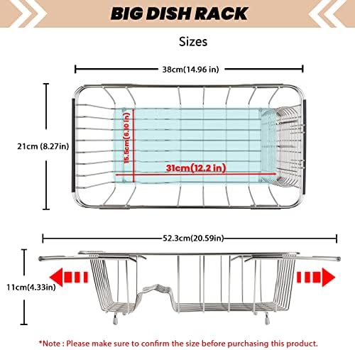 Expandable Stainless Steel Dish Drying Rack