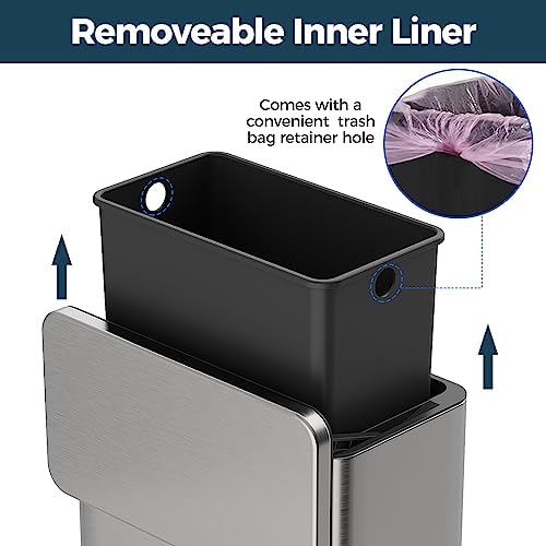 Stainless Steel Hanging Compost Bin, 2 Gallon, with Lid