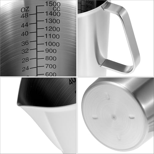 QWORK 304 Stainless Steel Measuring Cup 48 OZ with OZ/ML Graduations