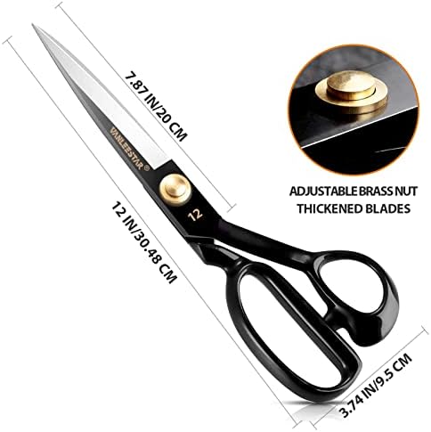 12 Inch Tailor Shears, High Carbon Steel Fabric Scissors for Sewing