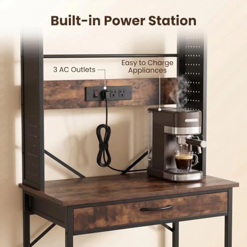 L-Shaped Microwave Stand, Matte Black, 26"