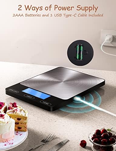 Food Scale -33lb Digital Kitchen Scale for Food Ounces Grams