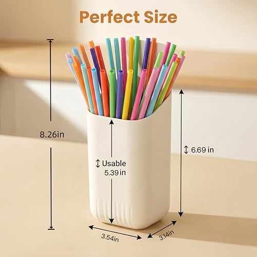 Magnetic Straw Holder for Refrigerator, Straw Organizer for Cabinet