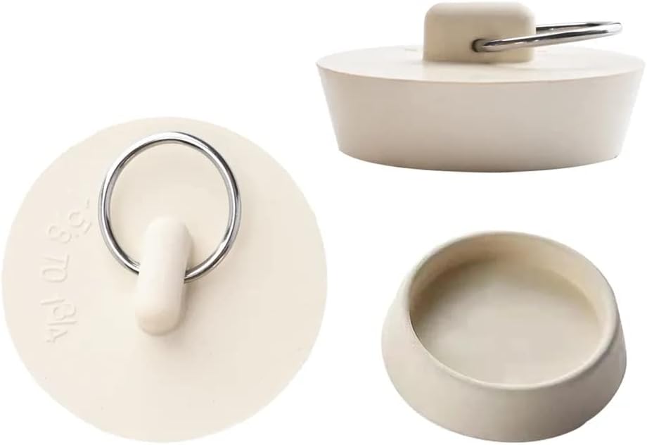 6 Sizes of Sink Stoppers, Bathtub Drain Stopper with Ring Suitable