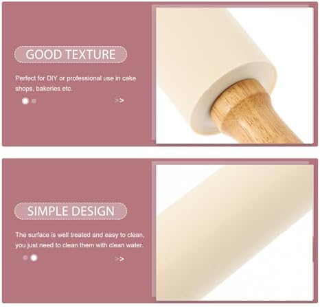 Silicone Dough Rolling Pin Xmas for Rolling Dough Cookies