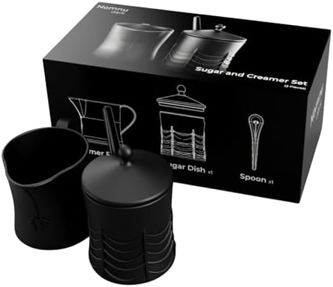 Nomnu Spiderweb Sugar and Creamer Set, Gothic Sugar/Cream Container