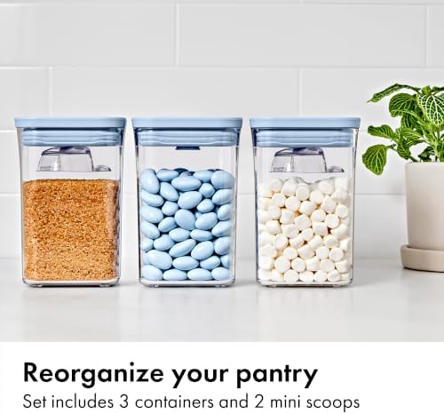 OXO Good Grips 3-Piece POP Container Set with Mini Scoops — Sky Blue